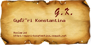 Győri Konstantina névjegykártya
